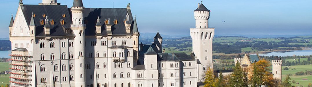 Neuschwanstein castle in Bavarian alps, Germany